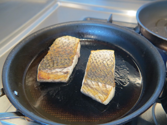 Step 3.a - Pan-fry the fish fillets